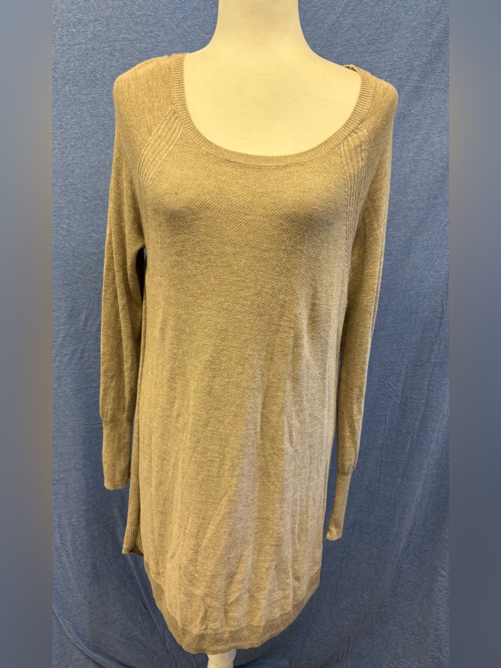Mossimo Supply Co. Scoop Neck Long Sleeve Sweater Dress - Light Brown